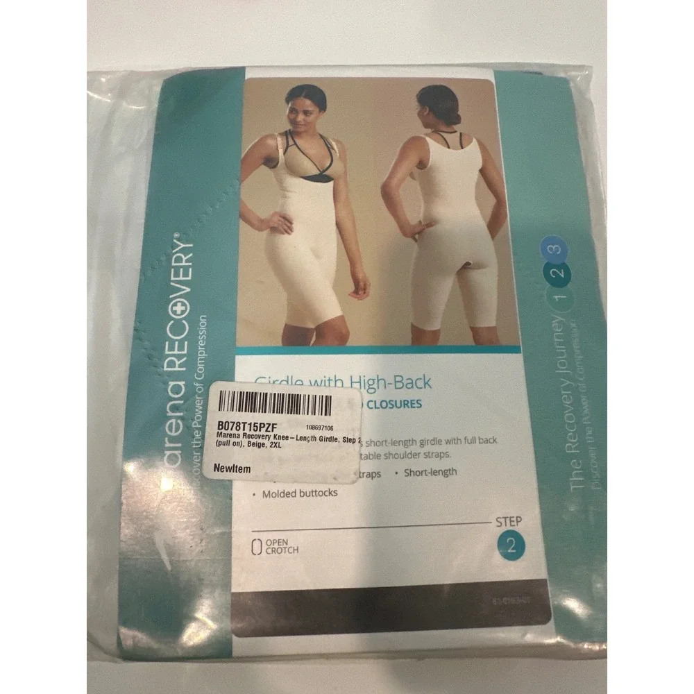 Marena Recovery Step 2 Knee Length Girdle High Back Beige 2XL SFBHS2-L-B